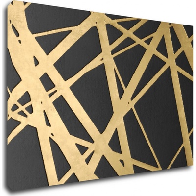 Impresi Obraz Abstraktní zlato šedý - 90 x 60 cm