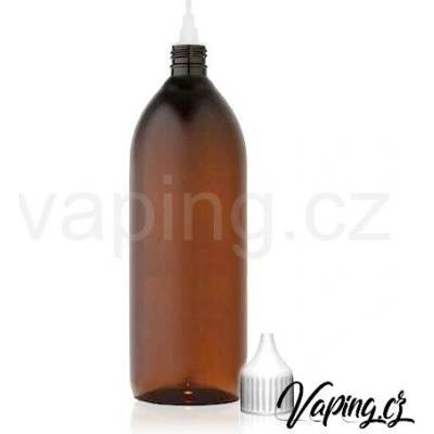 Vaping.cz Lahvička s uzávěrem a kapátkem tmavá 215 ml