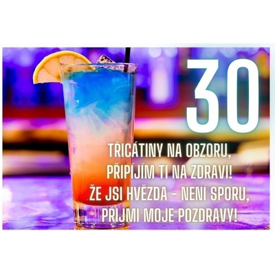 Kartička k narozeninám 30