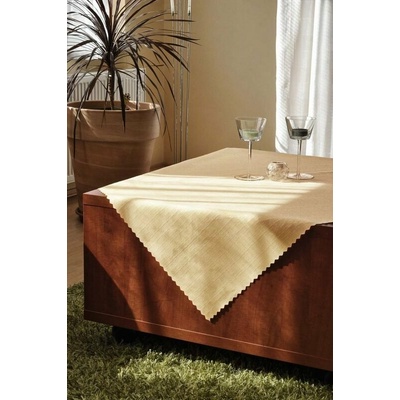 Polášek Ubrus teflon UNI sv. meruňková 7307 100% polyester Oranžová Béžová Ø 160cm 100% polyester