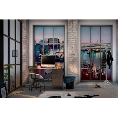 Komar XXL4-017 Vliesová fototapeta na zeď Výhled z okna Loft rozměry 368x248 cm