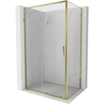 Mexen Exo-S плъзгаща се душ кабина 100 x 85 см, прозрачна, златна - 8151-100-085-50-00 (8151-100-085-50-00)