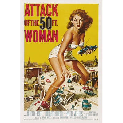 Plagát, Obraz - Attack of the 50ft Woman, 26.7 × 40 cm