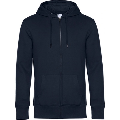 B&C mikina KING Zipped Hood s kapucí a zipem navy