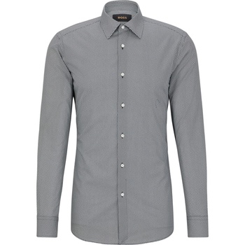HUGO BOSS Риза Boss Men's Hays Kent Long Sleeve Plain Shirt - Blue