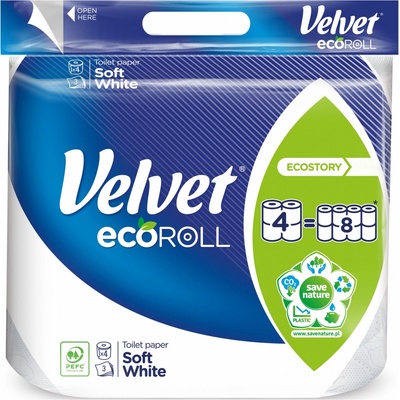 VELVET Eco Roll White 4 ks