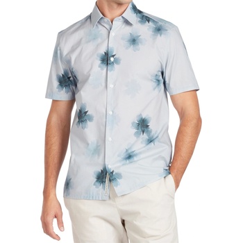 Ted Baker Риза с къс ръкав Ted Baker Urris Short Sleeve Shirt - Pl-Blue