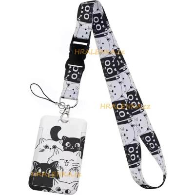Šňůrka na krk 25405 s cedulkou na ID Tlapky, kočky