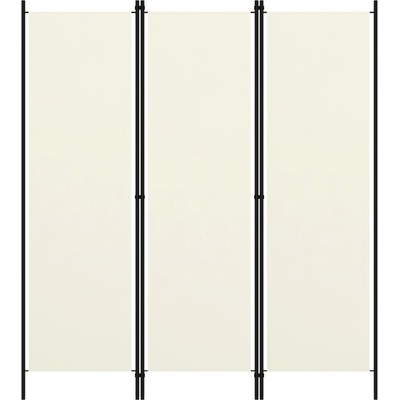 vidaXL s 3 panelmi krémovo biely 150x180 cm