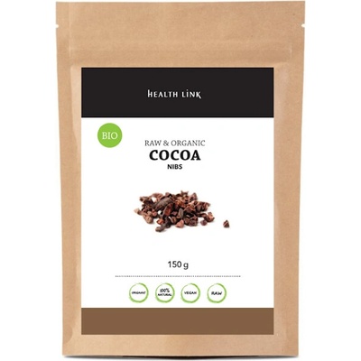 HEALTH LINK Kakaové bôby drvené RAW BIO 150 g