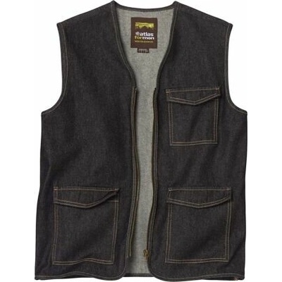 Atlas For Men rifľová vesta na zips čierna