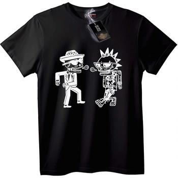 NOONEBRAND Тениска с черепи от Rick and Morty - XS, Black
