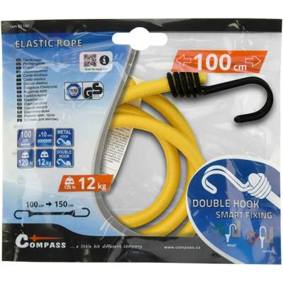 Compass Upínač pružný DOUBLE HOOK 10mm/100cm TÜV/GS