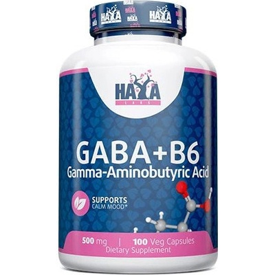 Haya Labs GABA + B6 500 100 kapsúl