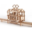 Ugears 3D puzzle Tramvaj s kolejemi 154 ks