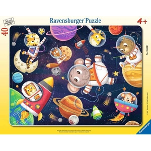 Ravensburger Детски пъзел Ravensburger от 40 части - Астронавти животни (5634) - ozone