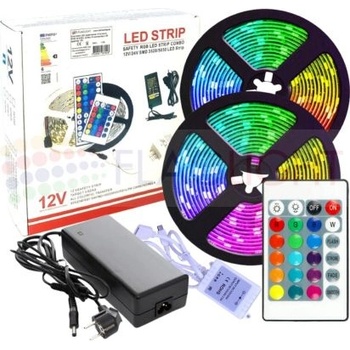 Комплект 10 м RGB LED лента SMD5050 30 LED/m IP20+IR контролер 24 key+адаптер 6A (1138)