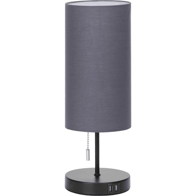 Aigostar - Настолна лампа с USB порт 1xE27/40W/230V черен (AI1553)