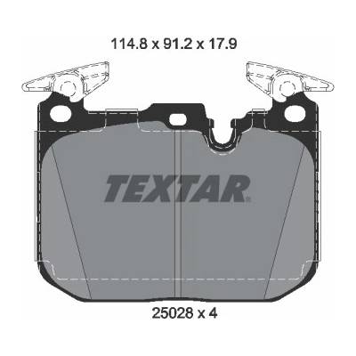 TEXTAR Sada brzdových platničiek kotúčovej brzdy 2502805