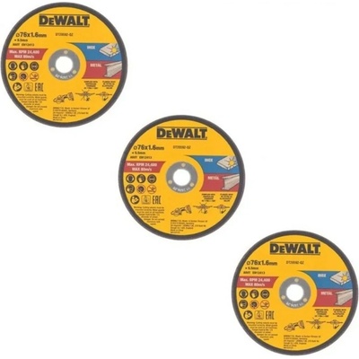 DeWALT Řezný kotouč na kov 76 mm, 3 ks