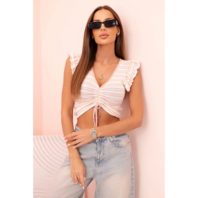 Kesi dámský crop top 69330 růžová světle