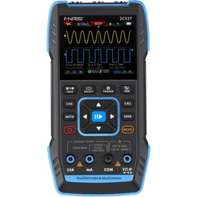 FNIRSI Осцилоскоп fnirsi 2c53t 3-в-1 с мултицет и генератор на сигнали (2c53t)