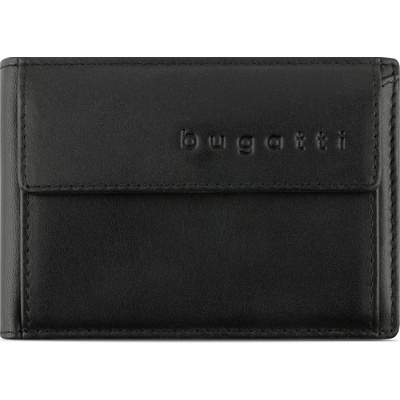 Bugatti malá pánská kožená Super Slim Mini Wallet RFID 49190501 černá