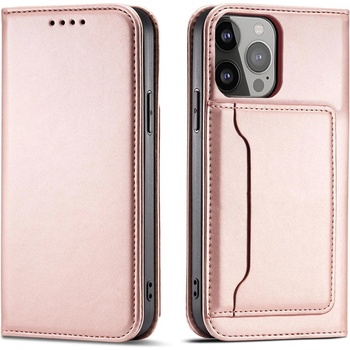 HQWear Калъф с отделение за карти Magnet Card Case за iPhone 13 Pro Max, розов (KXG0031280)