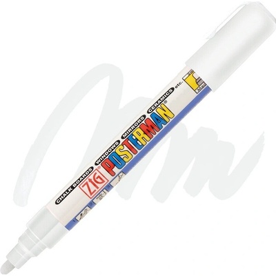 Akrylová fixa KURETAKE ZIG Posterman 2 mm, White (000)
