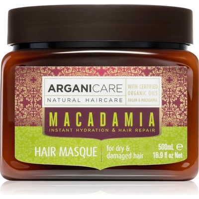 Arganicare Macadamia подхранваща маска за коса за суха и увредена коса 500ml