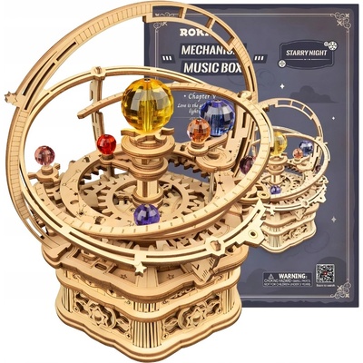 Robotime Rokr 3D dřevěné puzzle Hvězdná noc 84 ks