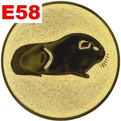 Emblém E58 MORČE umístění na sportovní pohár nebo medaili 25 mm