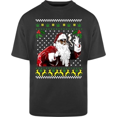 Hoodstyle Тениска Oversize Santa Marijuana Weed0020-2 - Черен, размер 2XL