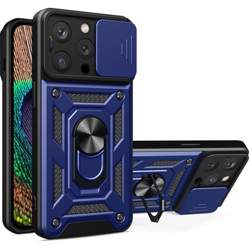 HQWear Кейс с протектор за камера HQWear Hybrid Armor Camshield за iPhone 14 Pro Max, син (KXG0055210)