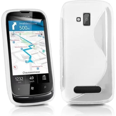 Nokia Lumia 610 Силиконов Калъф Бял + Протектор