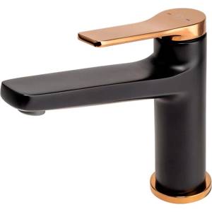 FDesign Seppia едноръкохватков смесител за умивалник черен - розово злато (FD1-SPA-2-25)