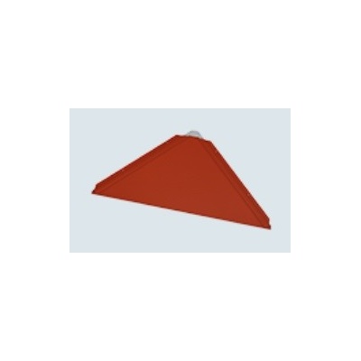 Prefa Falcovaná šablona 440 x 440 Hřebenová šablona ukončovací stucco P.10 režná cihlově červená