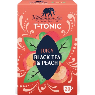 WILLIAMSON TEA černý čaj S BROSKVÍ 20 ks 40 g