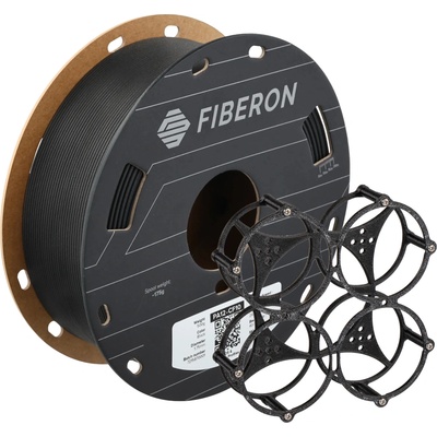 Polymaker Fiberon PETG-rCF08 Čierna / Black 1,75mm 0,5 kg