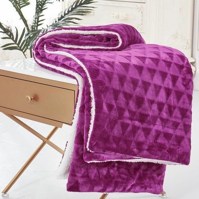 Entuzia Teplá deka Triangel ovečka fuchsiová fuksia Mikroplyš 150x200