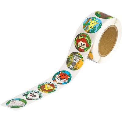 DP Craft Samolepky v roli Divoká zvířátka 2,5cm 500ks
