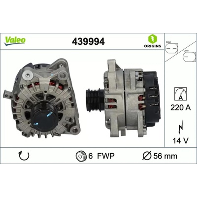 VALEO Alternátor VALEO ORIGINS NEW OE TECHNOLOGY
