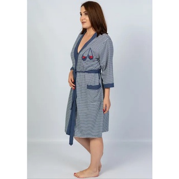 Župan prúžkovaný tmavomodrý