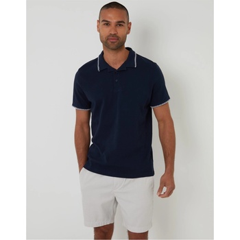 Image 1 of Threadbare Блуза с яка Threadbare Men's Arnwick Short-Sleeve Polo Shirt - Navy