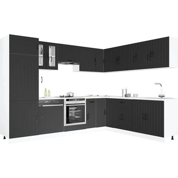 Image 1 of vidaXL Комплект кухненски шкафове от 14 части Lucca, инженерно дърво (3314982)