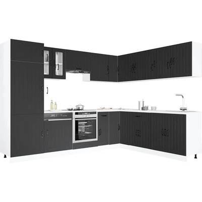 vidaXL Комплект кухненски шкафове от 14 части Lucca, инженерно дърво (3314982)