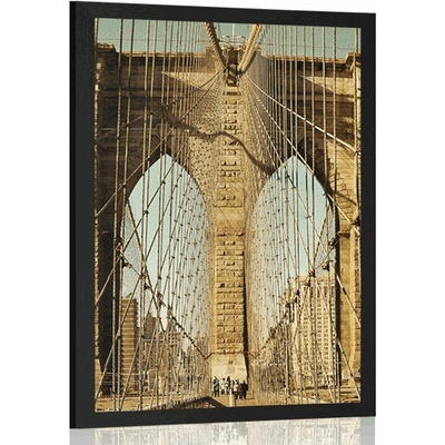 Plakát most Manhattan v New Yorku - 40x60 no frame