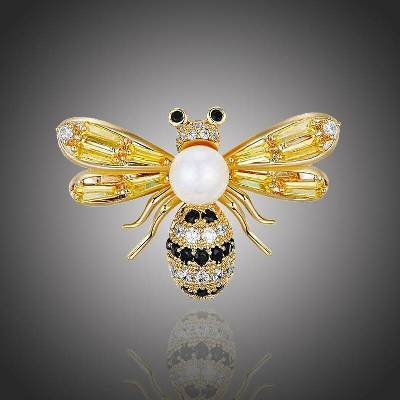 Éternelle exkluzivní brož Swarovski Elements Gianluicia vosa B7004-XR03808F8 Barevná/více barev