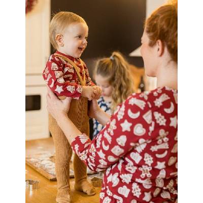 Detské body GINGERBREAD s dlhým rukávom Gingerbread potlač bordová