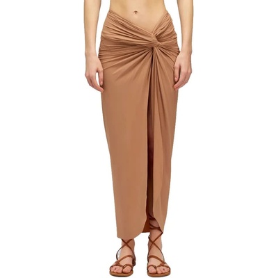 SUNDEK Pareo skirt in lycra sarong - Brown (Earth)